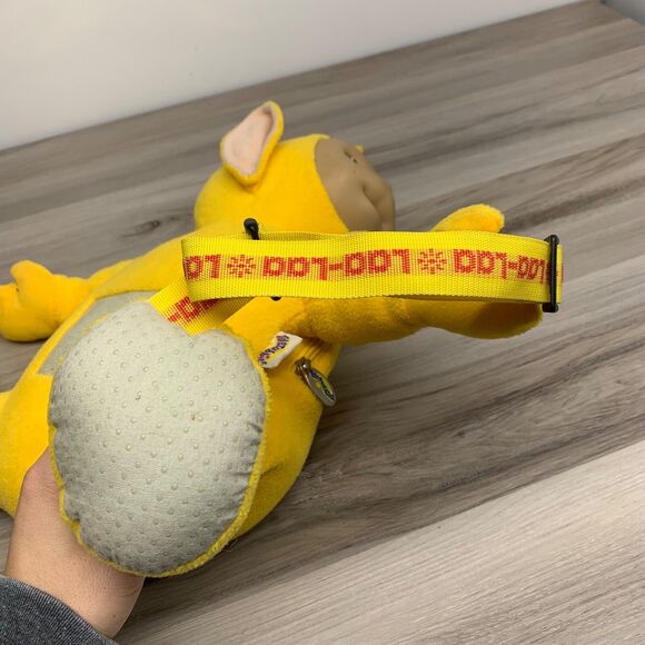 Vintage Teletubbie Laa Laa Yellow Plush Backpack 1990’s 15\